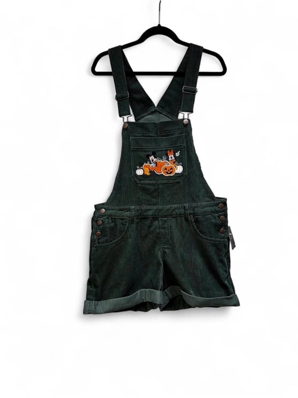 Disney Her Universe Mickey Minnie Halloween Corduroy Overall Shorts- Size 12